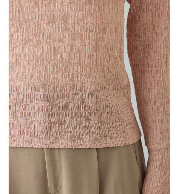 ROPE「ボタニカルダイフレアスリーブハイネックカットソー/イージーケア・アンサンブル対応」|Tシャツ・カットソー|