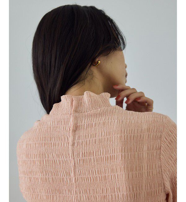 ROPE「ボタニカルダイフレアスリーブハイネックカットソー/イージーケア・アンサンブル対応」|Tシャツ・カットソー|