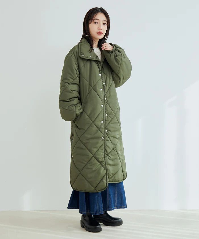 vis-a-vis「【WEB限定】ダイヤキルト中綿ロングコート」|その他|