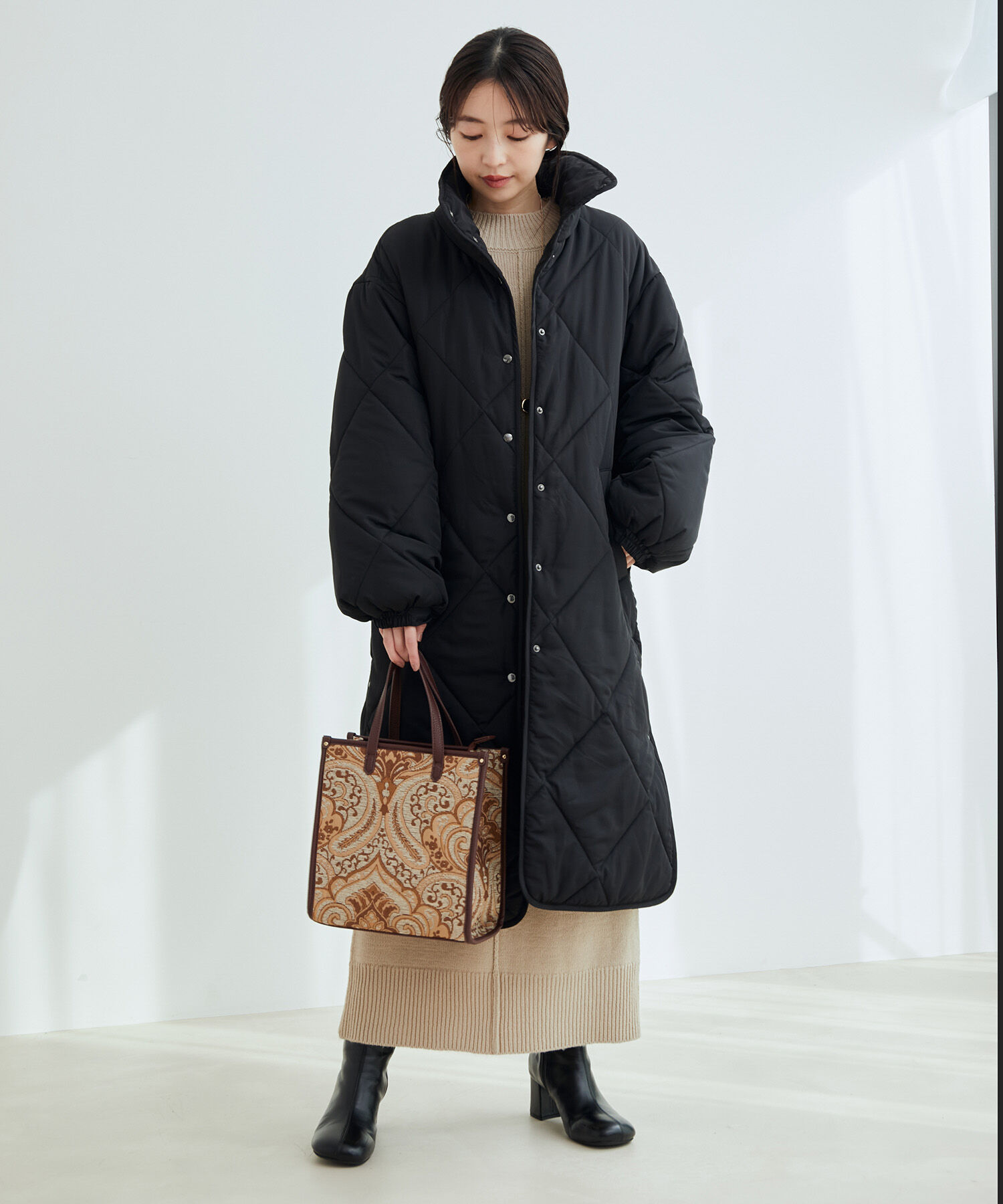vis-a-vis「【WEB限定】ダイヤキルト中綿ロングコート」|その他|