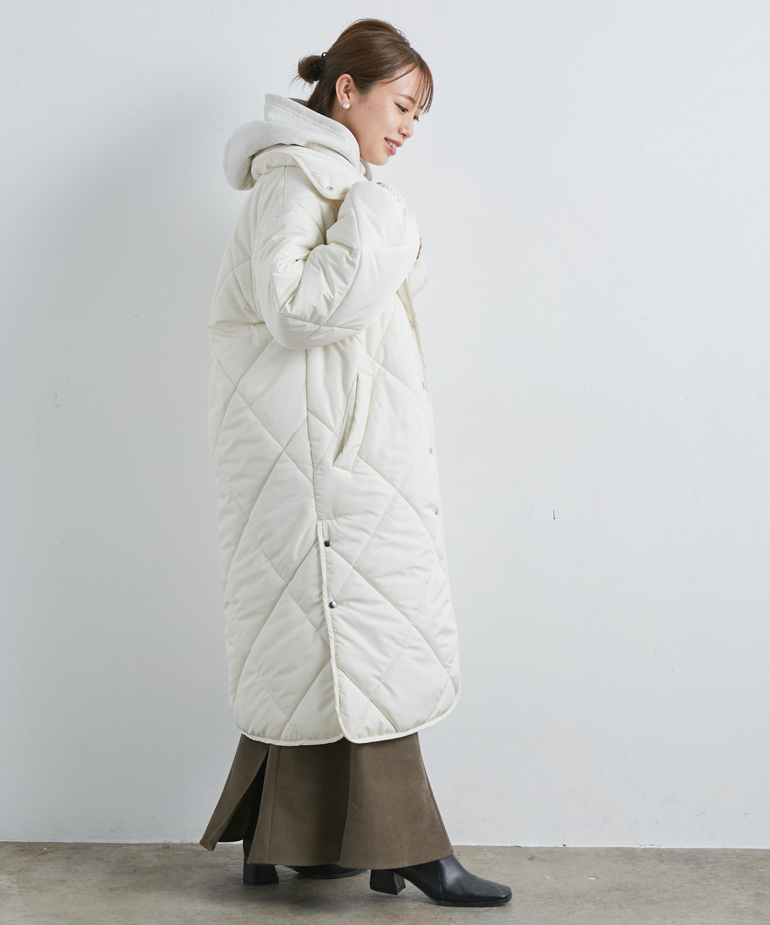 vis-a-vis「【WEB限定】ダイヤキルト中綿ロングコート」|その他|