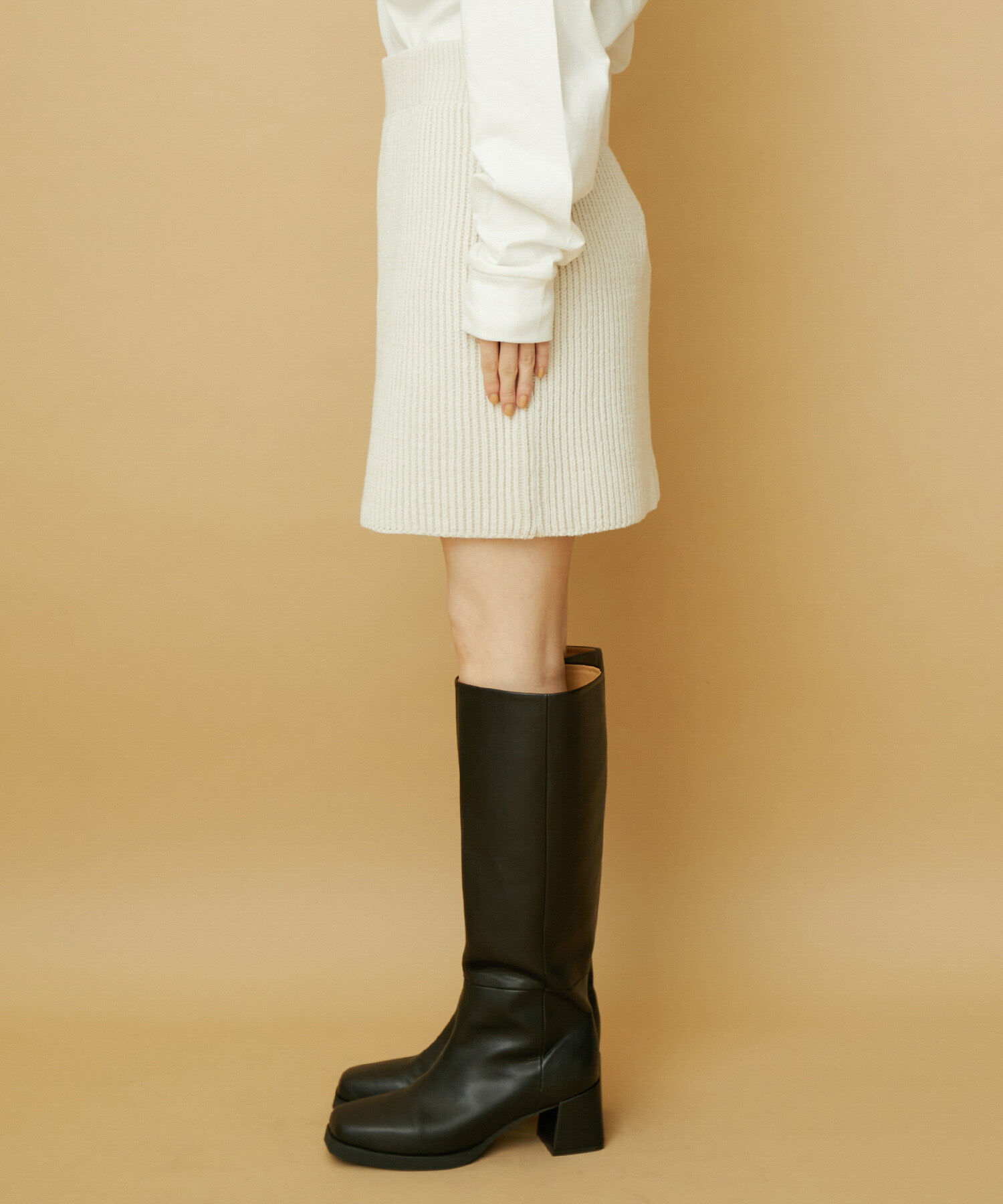 VIS「【洗える】ミニ丈タイトニットスカート【セットアップ対応】」|スカート|