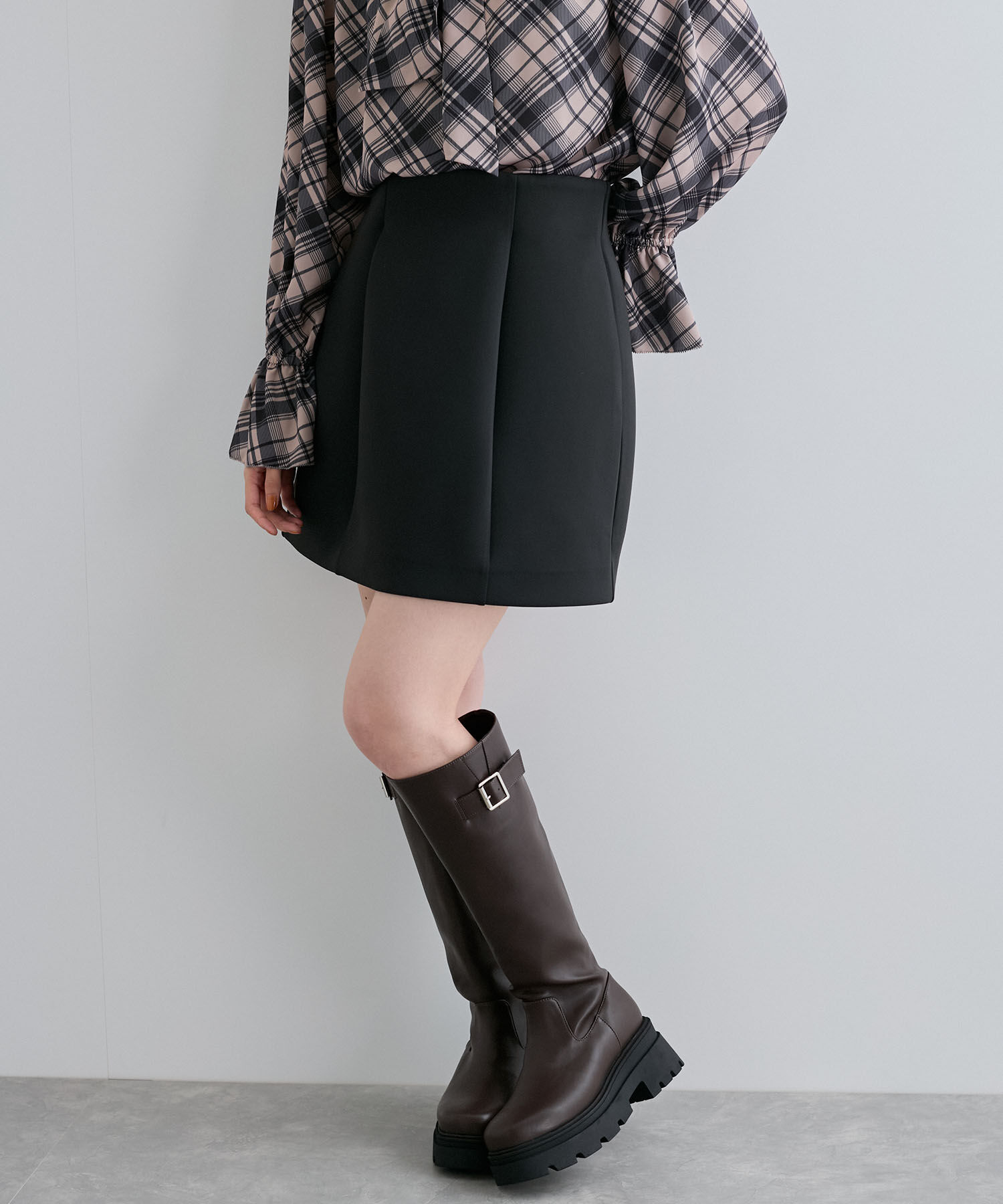 VIS「ボンディングフレアミニスカート」|スカート|