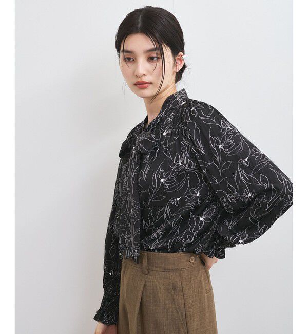 VIS「【前後2WAY】割繊ボウタイブラウス【洗える】」|シャツ・ブラウス|