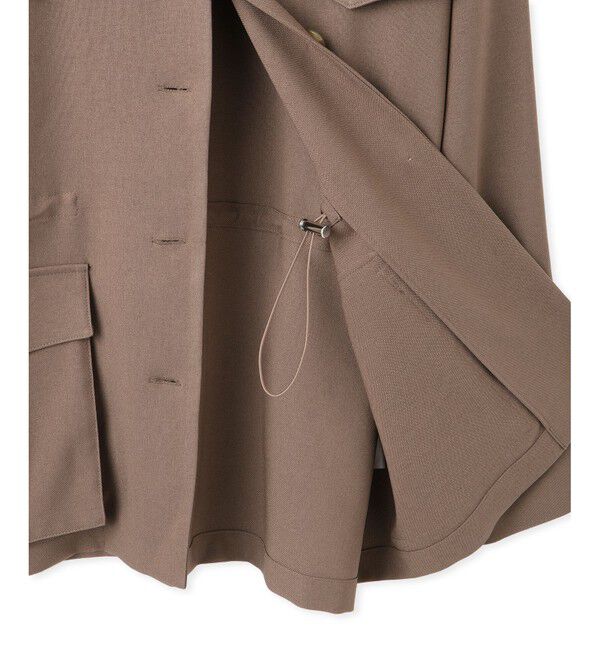 VIS「【防シワ】リネンライクミリタリーシャツジャケット」|ミリタリージャケット|