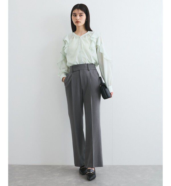 VIS「太ベルトディテールストレートスラックスパンツ」|スラックス|