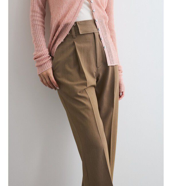 VIS「太ベルトディテールストレートスラックスパンツ」|スラックス|