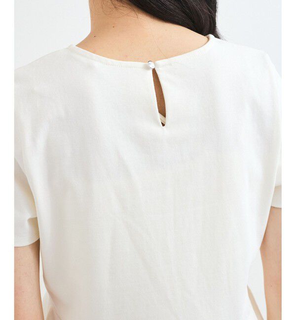 VIS「イレギュラーヘム異素材ドッキングペプラムプルオーバー」|Tシャツ・カットソー|