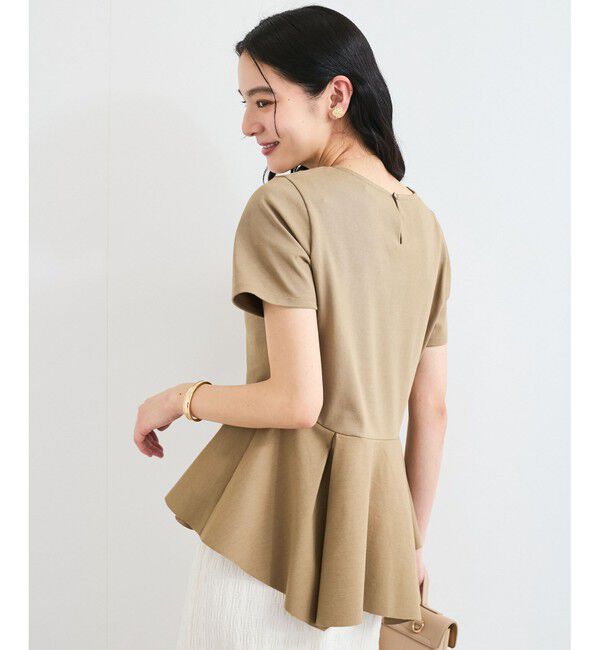 VIS「イレギュラーヘム異素材ドッキングペプラムプルオーバー」|Tシャツ・カットソー|