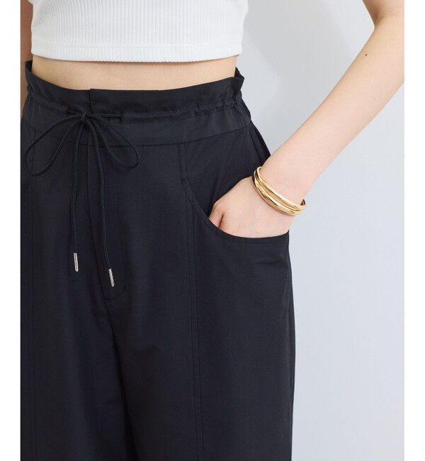 VIS「【接触冷感/洗える】ドロストワイドパンツ」|チノ|