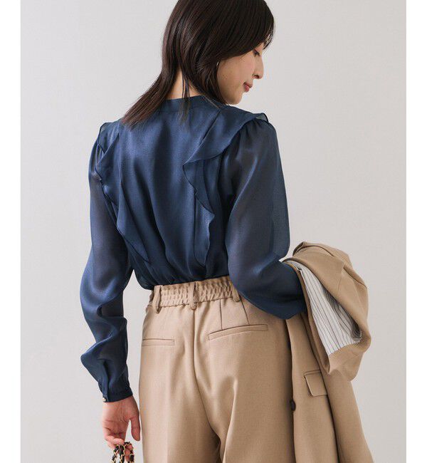 VIS「シアーラッフルブラウス/イージーケア」|シャツ・ブラウス|
