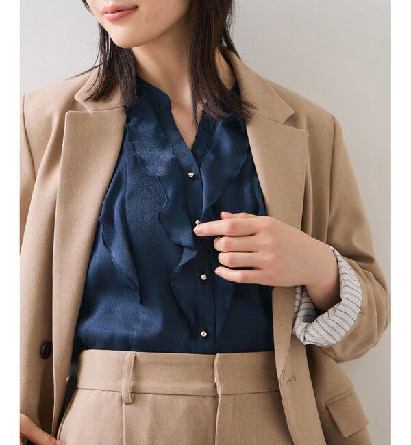 VIS「シアーラッフルブラウス/イージーケア」|シャツ・ブラウス|