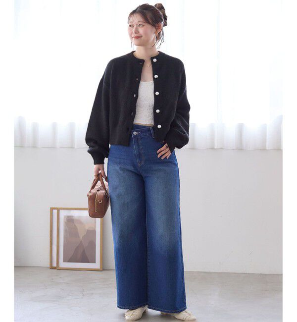 VIS「ハートアソートパール釦ラメミックスカーディガン/イージーケア・一部WEB限定カラー」|カーディガン|