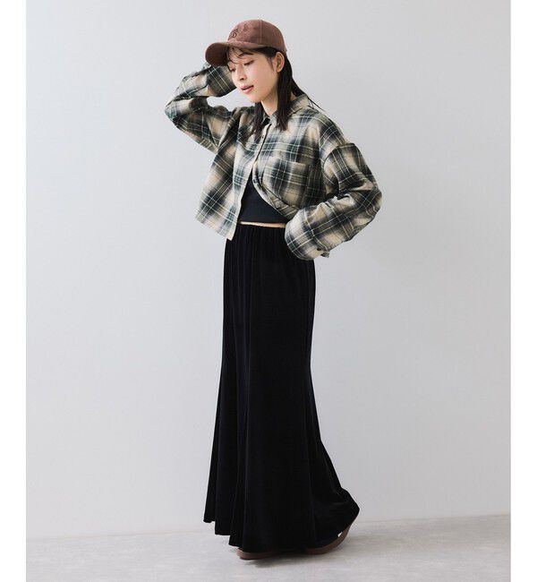 VIS「ベロアナロースカート」|スカート|