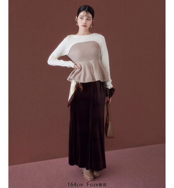 VIS「ベロアナロースカート」|スカート|