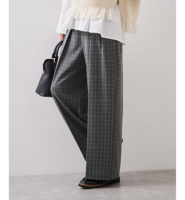 VIS「Hot Beautyツータックワイドパンツ/イージーケア」|チノ|