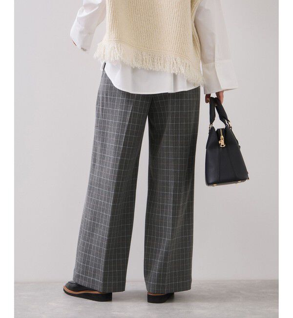 VIS「Hot Beautyツータックワイドパンツ/イージーケア」|チノ|