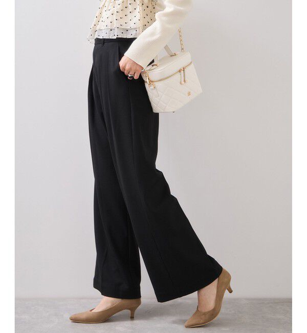 VIS「Hot Beautyツータックワイドパンツ/イージーケア」|チノ|