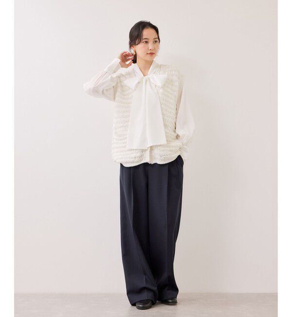 VIS「ツイードニットベスト/イージーケア」|ベスト・ジレ|