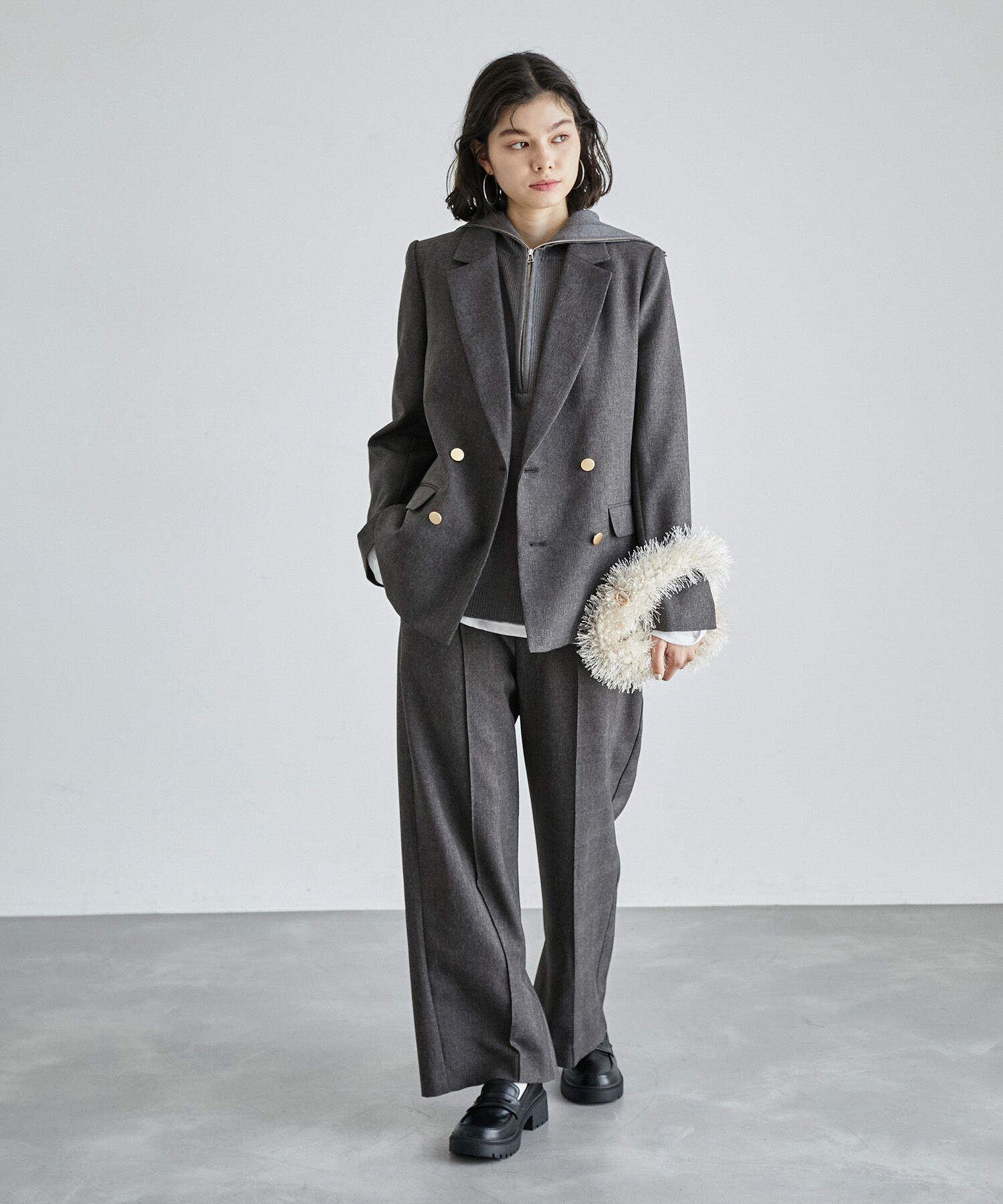 ROPE' PICNIC R「ハーフジップノースリーブニット」|ニット・セーター|