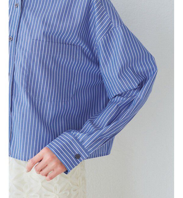 Rope&rsquo;Picnic「【花粉ガード・防シワ】クロップドシャツ」|シャツ・ブラウス|