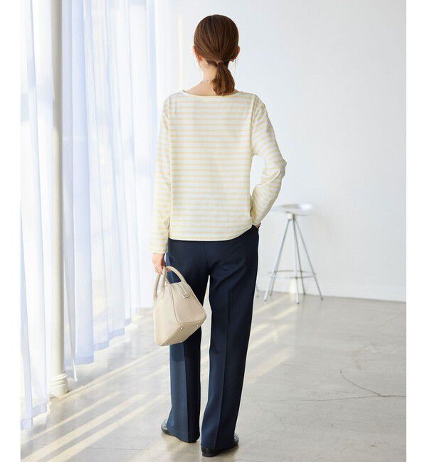 Rope&rsquo;Picnic「刺繍入りボーダーカットトップス」|Tシャツ・カットソー|