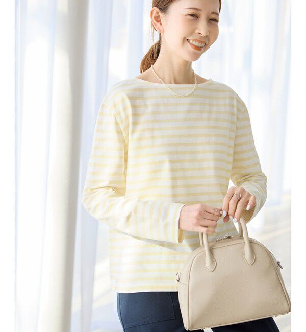 Rope&rsquo;Picnic「刺繍入りボーダーカットトップス」|Tシャツ・カットソー|