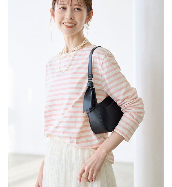 Rope&rsquo;Picnic「刺繍入りボーダーカットトップス」|Tシャツ・カットソー|