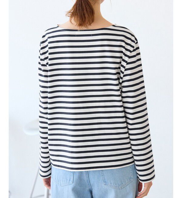 Rope&rsquo;Picnic「刺繍入りボーダーカットトップス」|Tシャツ・カットソー|