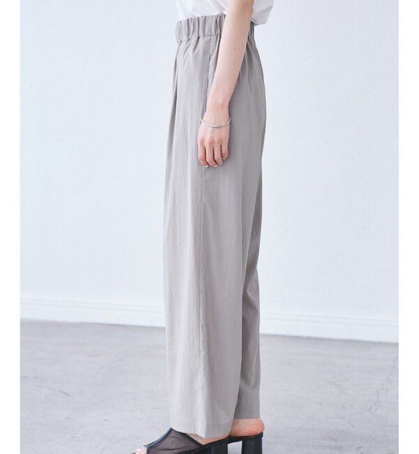 Rope&rsquo;Picnic「【UVカット】レーヨンナイロンイージーワイドパンツ」|チノ|