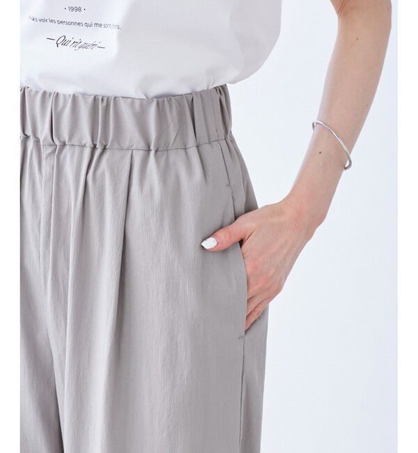 Rope&rsquo;Picnic「【UVカット】レーヨンナイロンイージーワイドパンツ」|チノ|