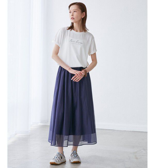 Rope&rsquo;Picnic「エアリーシアーギャザーロングスカート」|スカート|