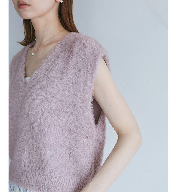 Rope&rsquo;Picnic「ショートフェザーニットベスト」|ベスト・ジレ|