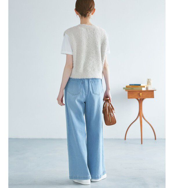 Rope&rsquo;Picnic「ショートフェザーニットベスト」|ベスト・ジレ|