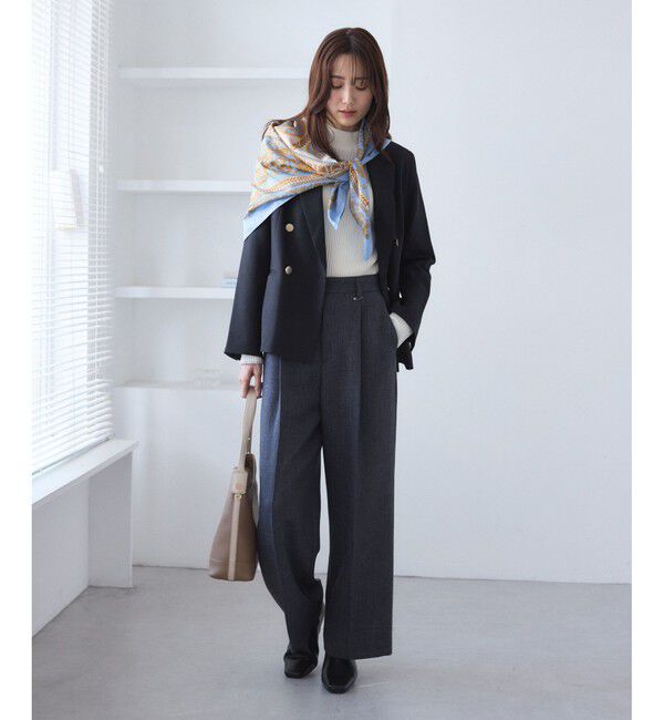 Rope&rsquo;Picnic「レディハンサムシリーズ ウールライク金ボタンジャケット(総裏地)/セットアップ対応」|テーラードジャケット|