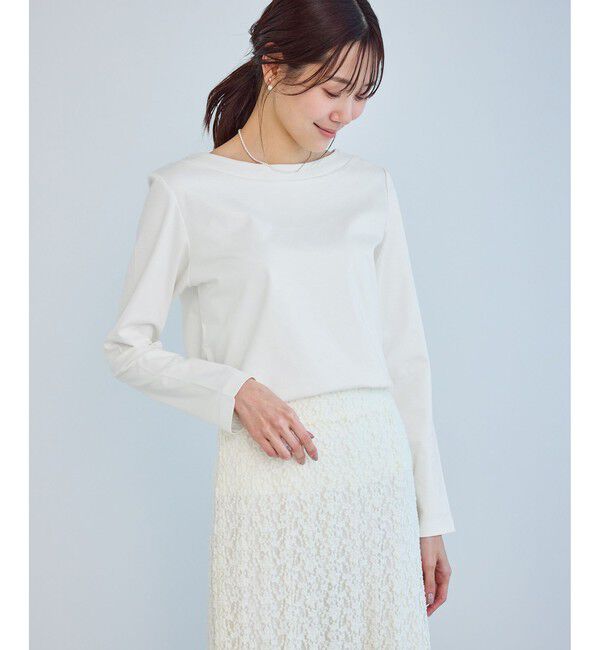 Rope&rsquo;Picnic「60シルケットボートネックジャケットインナー」|Tシャツ・カットソー|