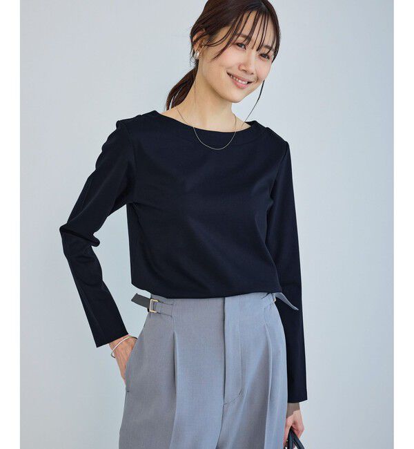 Rope&rsquo;Picnic「60シルケットボートネックジャケットインナー」|Tシャツ・カットソー|