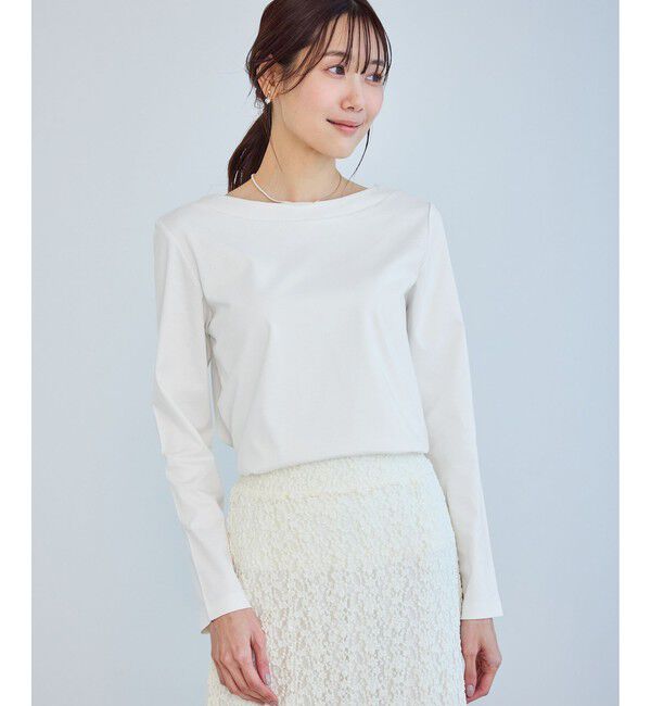 Rope&rsquo;Picnic「60シルケットボートネックジャケットインナー」|Tシャツ・カットソー|