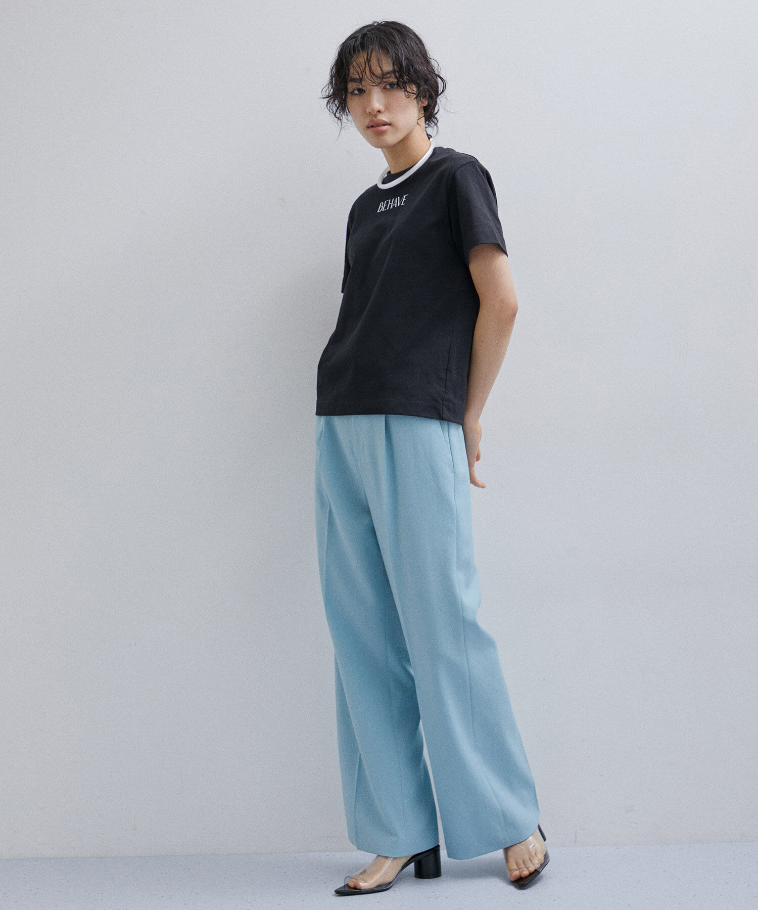 ADAM ET ROPE'「プリントコンパクトTEE」|Tシャツ・カットソー|