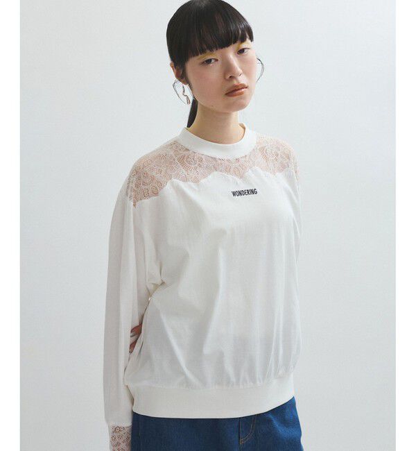 ADAM ET ROPE'「【サステナブル】レースロンTEE」|Tシャツ・カットソー|シロメイン