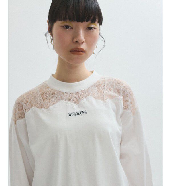 ADAM ET ROPE'「【サステナブル】レースロンTEE」|Tシャツ・カットソー|