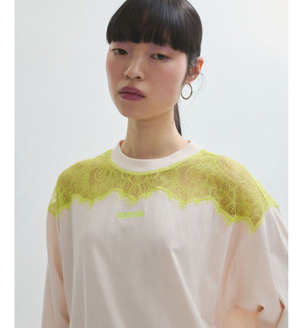 ADAM ET ROPE'「【サステナブル】レースロンTEE」|Tシャツ・カットソー|