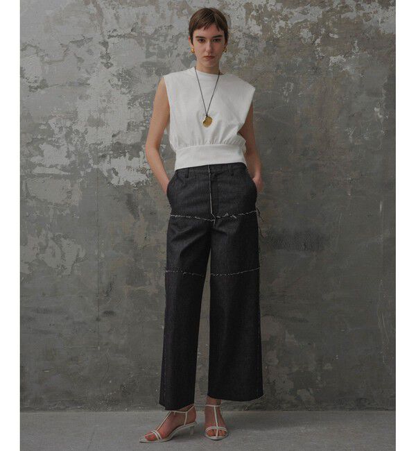 ADAM ET ROPE'「【EMOELLE】カットオフラインデニム」|デニム|