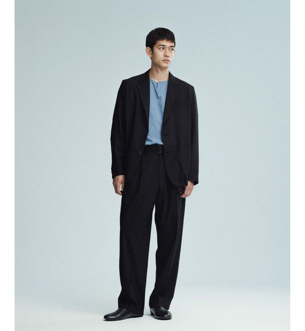 ADAM ET ROPE'「サマーウーステッド ボックスシルエット アンコンジャケット / セットアップ可能」|テーラードジャケット|