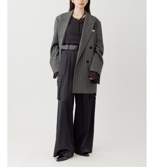 ADAM ET ROPE'「ダブルブレストツイード＆チェックジャケット」|テーラードジャケット|