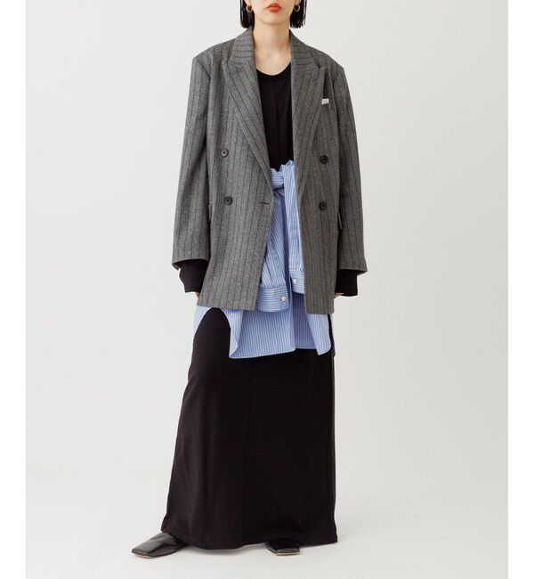 ADAM ET ROPE'「ダブルブレストツイード＆チェックジャケット」|テーラードジャケット|