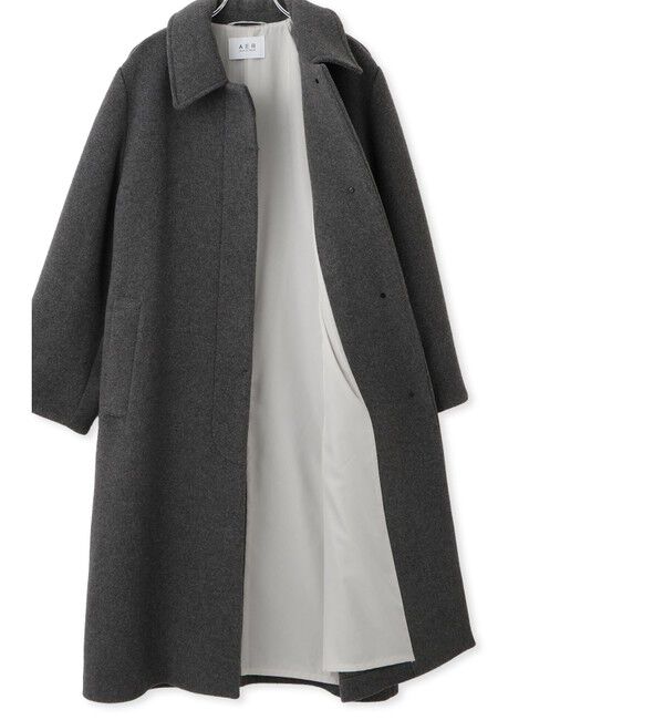 ADAM ET ROPE'「【WEB限定】ベルテッドオーバーサイズロングコート」|ステンカラーコート|