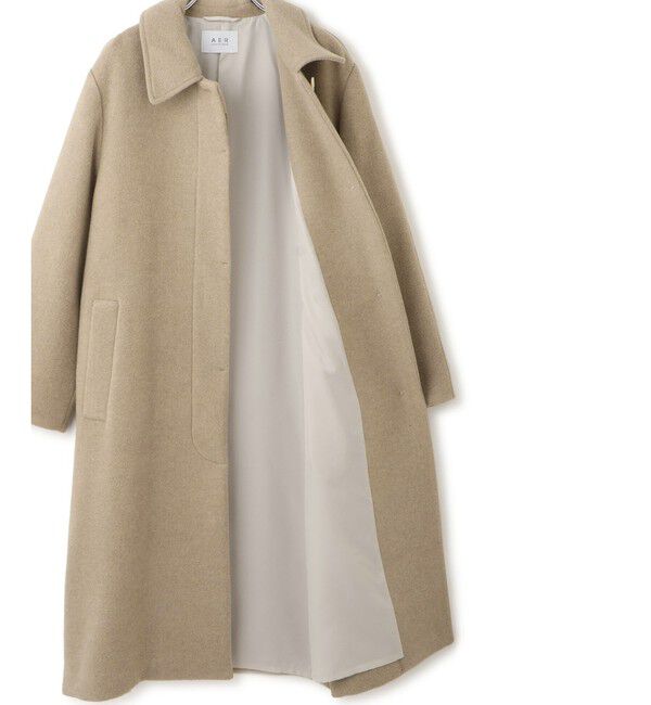 ADAM ET ROPE'「【WEB限定】ベルテッドオーバーサイズロングコート」|ステンカラーコート|