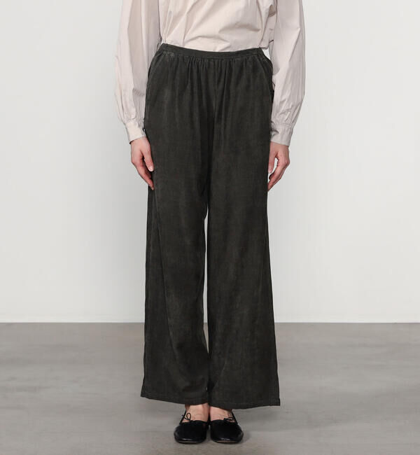 LE GLAZIK「LE GLAZIK | コットンレーヨン エラスティックパンツ WOMEN」|チノ|