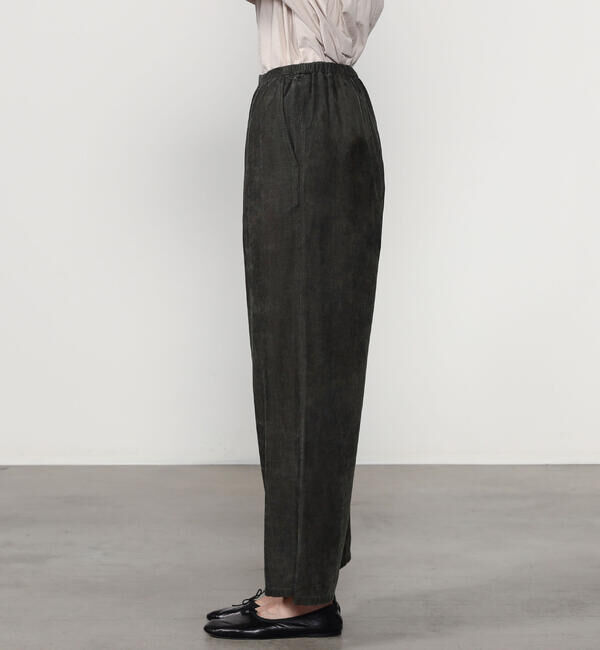 LE GLAZIK「LE GLAZIK | コットンレーヨン エラスティックパンツ WOMEN」|チノ|